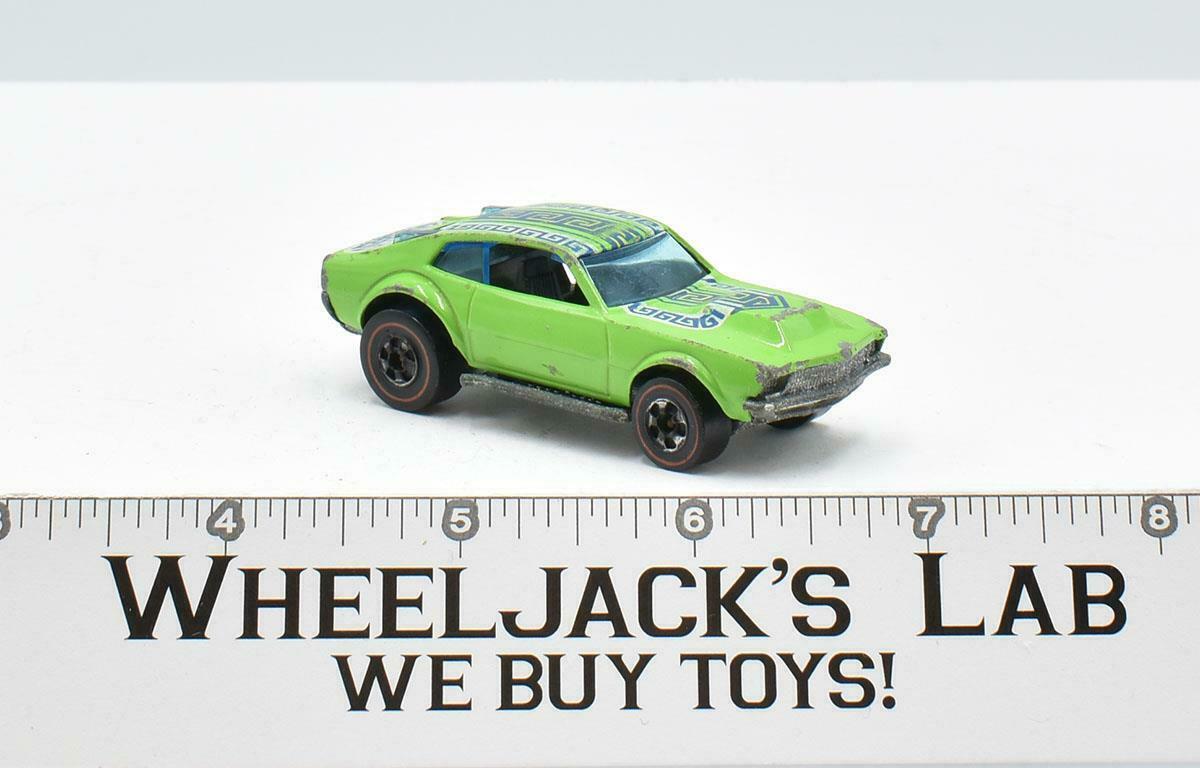 Mighty Maverick Green Flying Colors Hot Wheels 1969 Redline Vintage Mattel Wheeljack S Lab