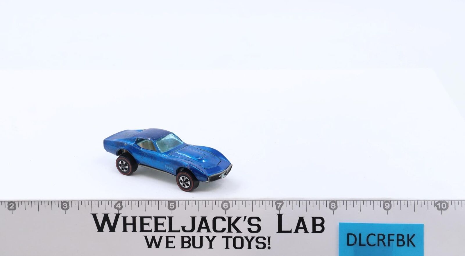 Custom Corvette Blue Redline Hot Wheels Mattel Vintage RL Wheeljack S Lab