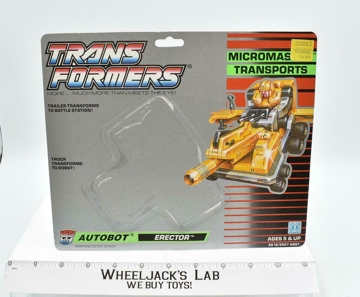 Erector Cardback 1988 Vintage Hasbro G1 Transformers Action Figure