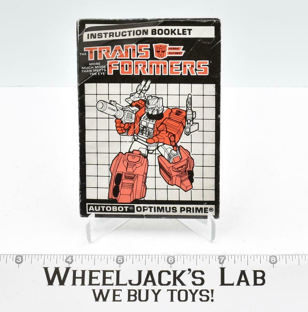 Optimus Prime Powermaster Instruction Manual Booklet 1988 Hasbro G1