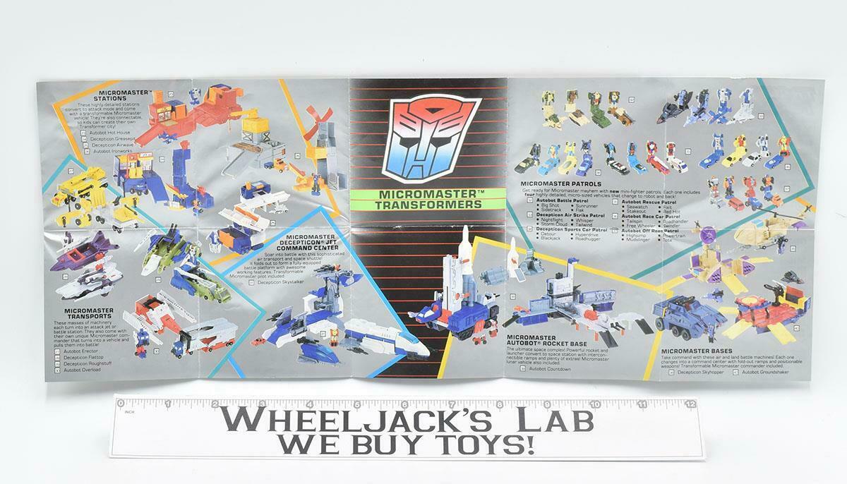 Pretender Micromaster Insert Catalog Brochure 1988 G1 Transformers