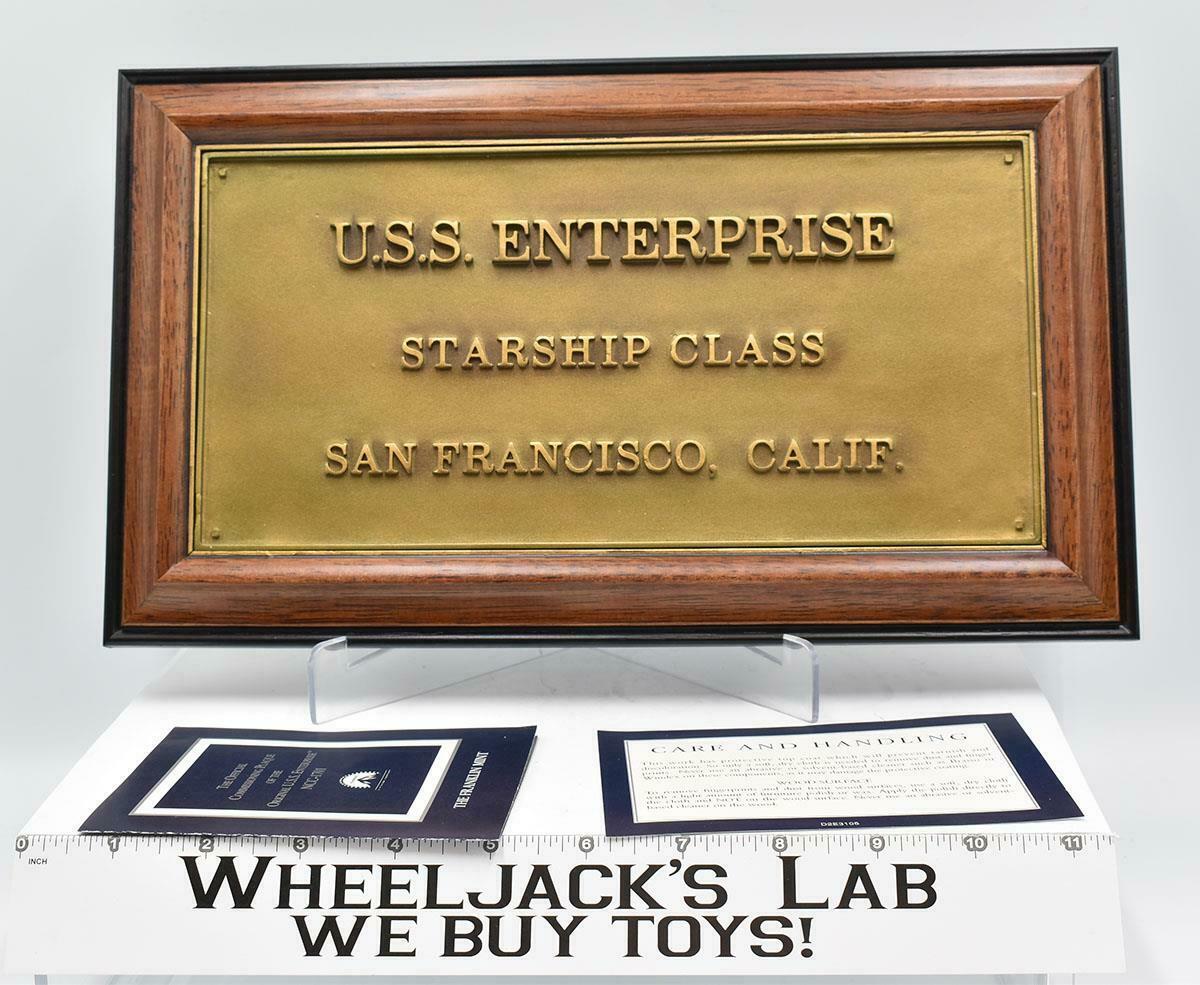 USS Enterprise Starship Class Star Trek Commissioning Plaque Franklin