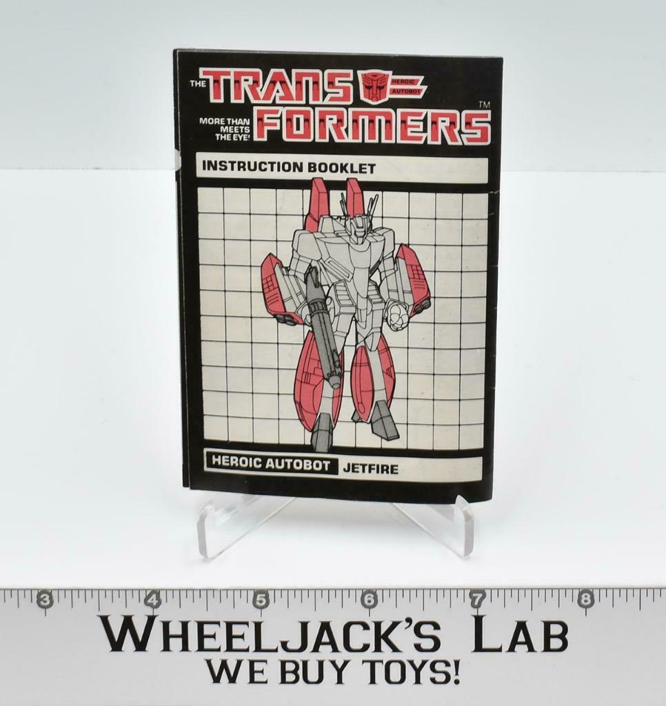 Jetfire Instructions Manual Booklet 1985 Hasbro G1 Transformers Vintage
