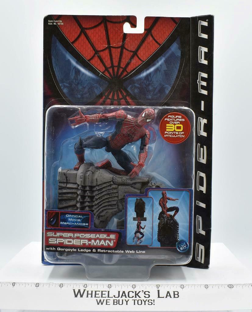Super Poseable Spider-Man 2001 Toybiz Action Figure MOSC NEW