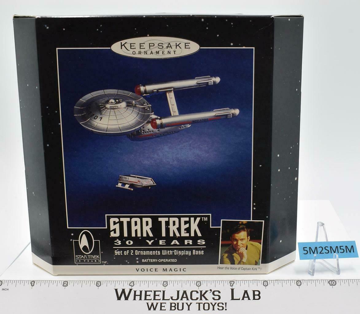 Star Trek 30 Years Set of 2 Ornaments MIB 1996 Hallmark Ornament Voice Magic Wheeljack's Lab