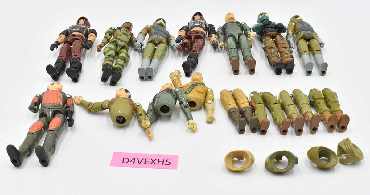Lot of Broken GI Joe Figures Hasbro 1980's Vintage Action
