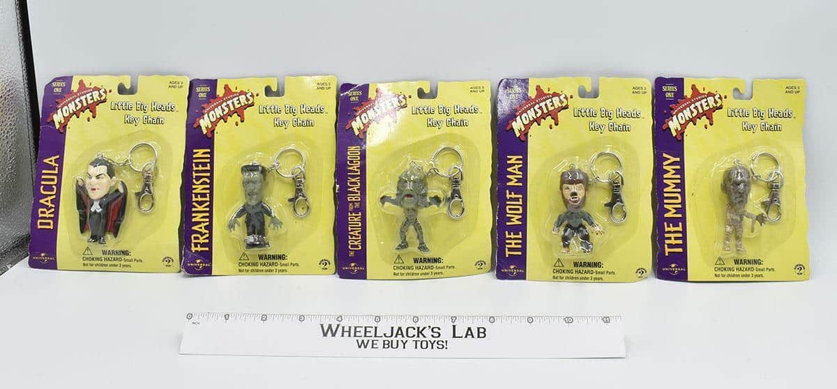 Universal Monsters Little Big Heads Keychains 1999 Sideshow Toys NEW SEALED Wheeljack's Lab