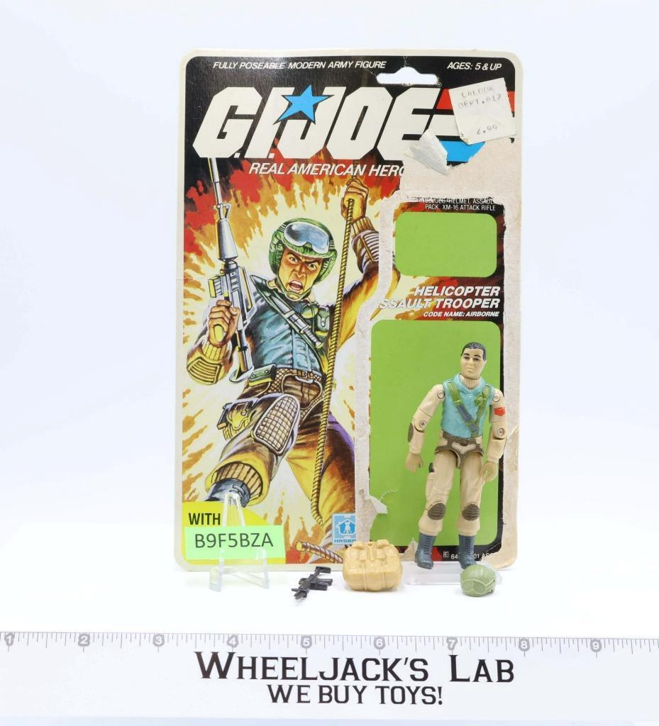 Airborne V1 100 Complete W/ Cardback GI Joe 1983 Hasbro Vintage Action