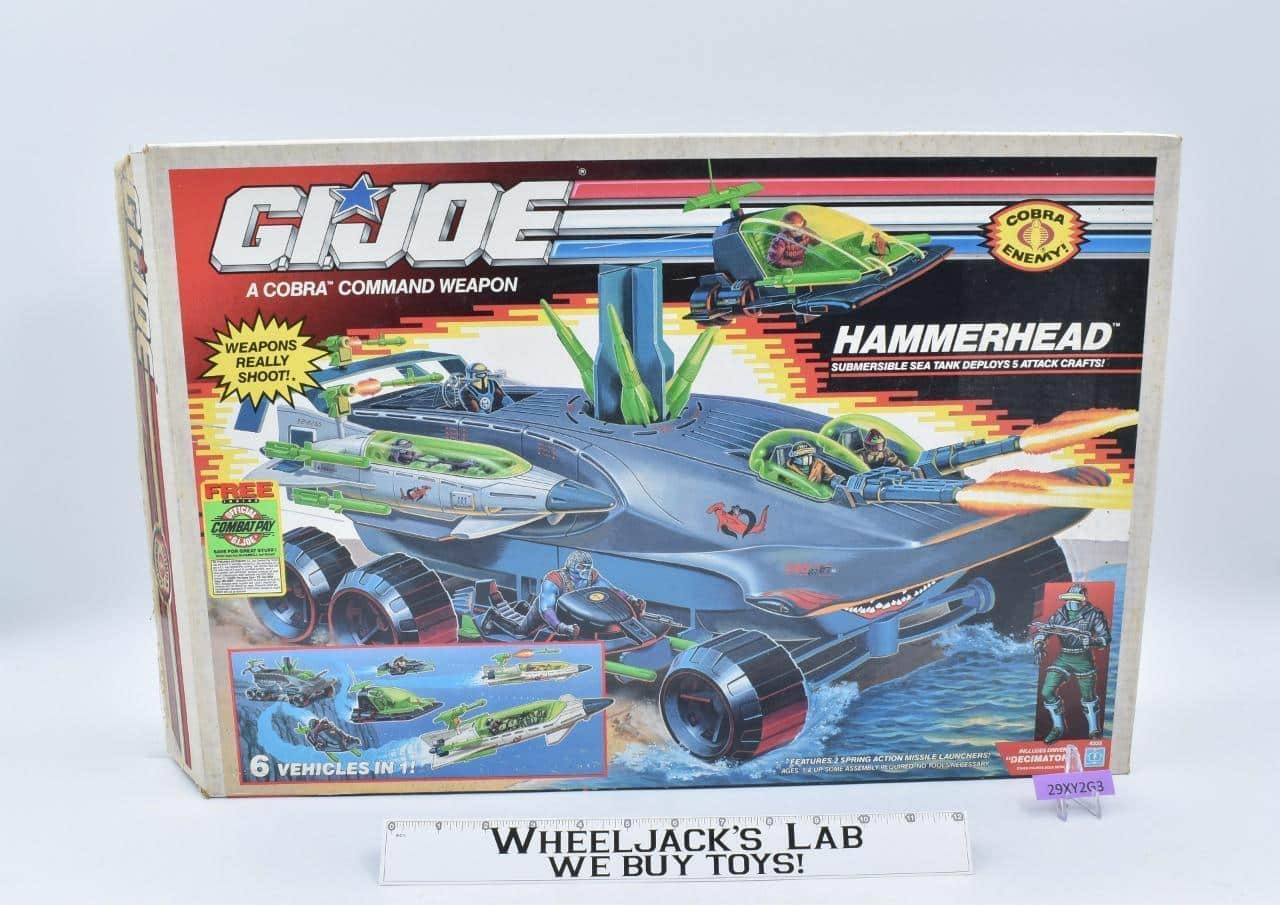 Hammerhead W/ Decimator UNUSED NEW 100% Complete W/ Box G.I Joe