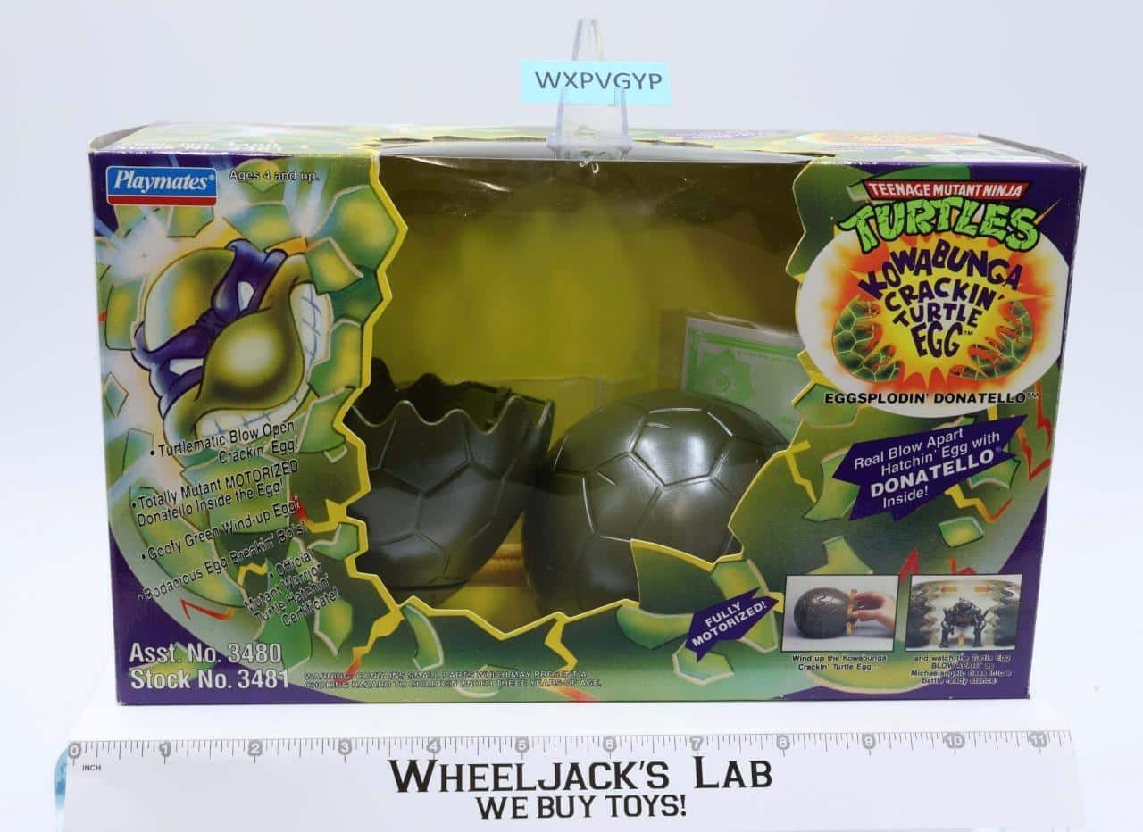 KOWABUNGA CRACKIN'TURTLE EGG LEONARDO99→ Teenage Mutant Ninja Turtles Playmates Breakin' Loose