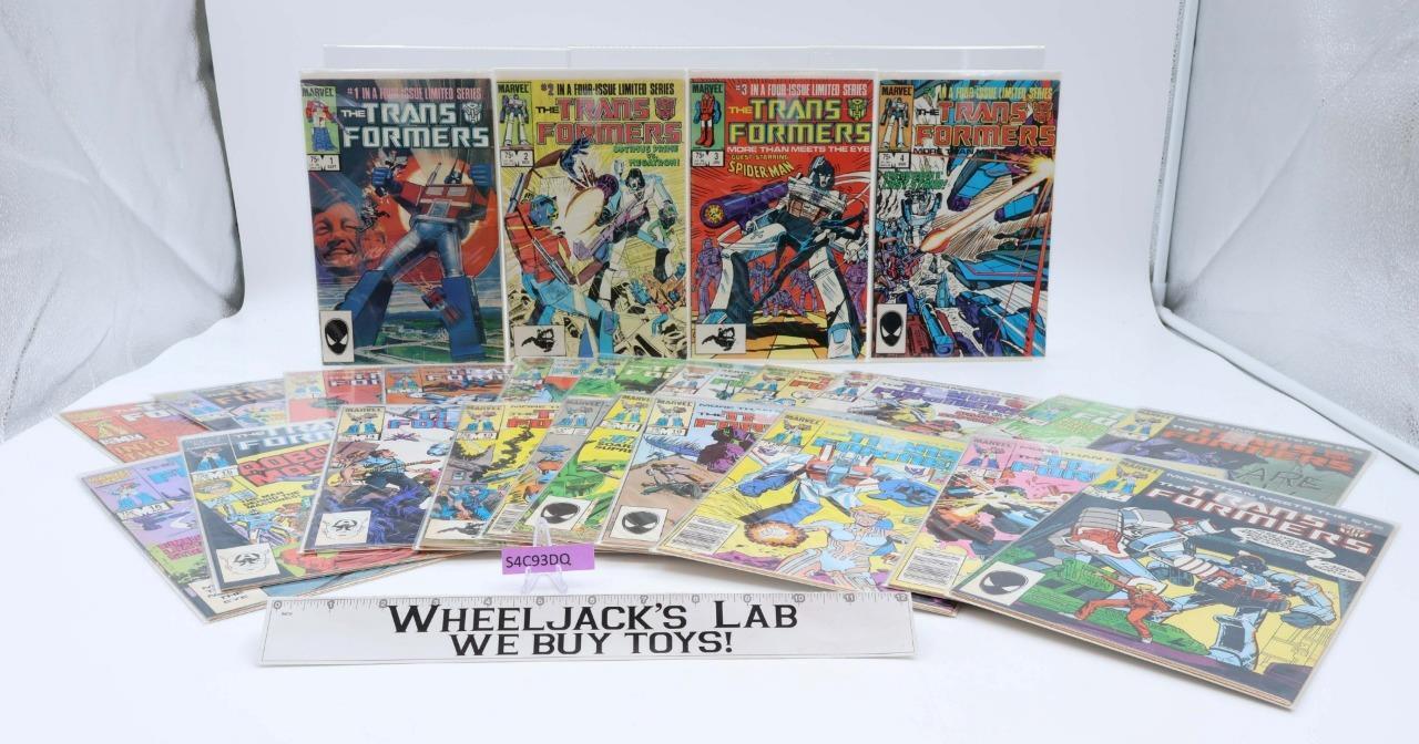 Lot of 25 Transformers Comic Books Marvel Comics 25th Anniv. 1980's Wheeljack's Lab