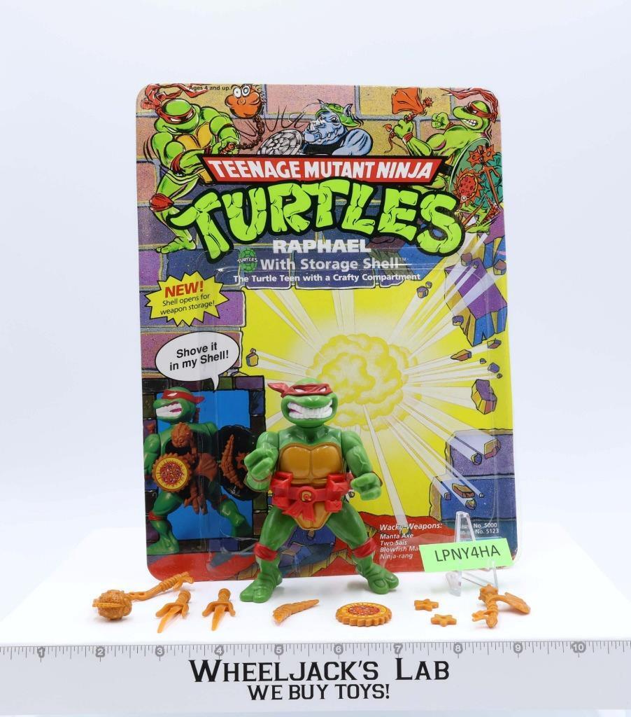Storage Shell Raphael W/Cardback 100% Complete TMNT 1991 Playmates ...