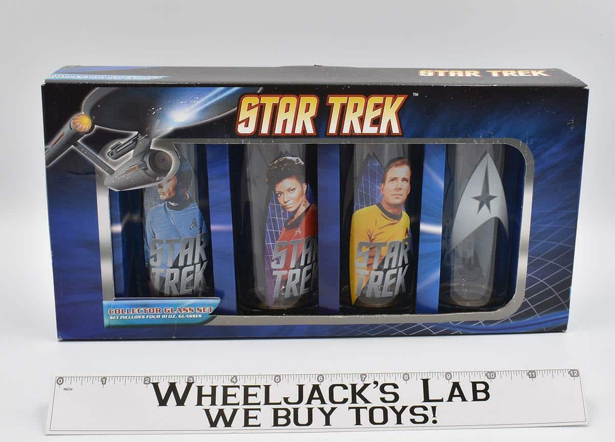 Star Trek Glasses Set of 4 2009 Vandor LLC 16oz Drinking Glasses