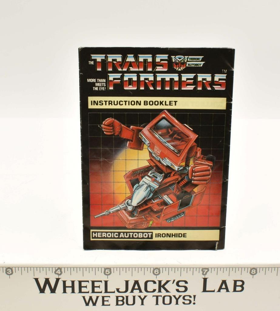 Ironhide Action Figure Instruction Manual Booklet 1984 G1 Transformers