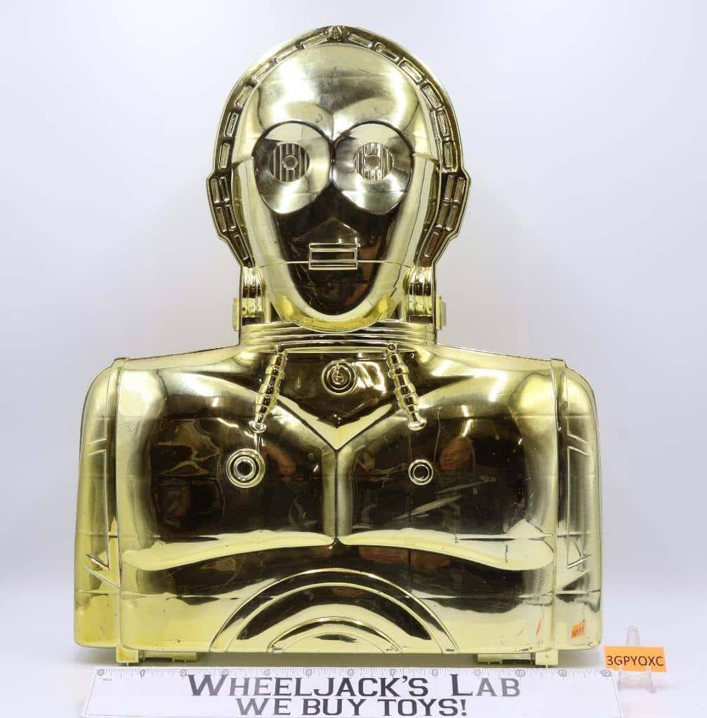 C3PO Gold Action Figure Storage Case Star Wars 1983 Kenner Wheeljack's Lab