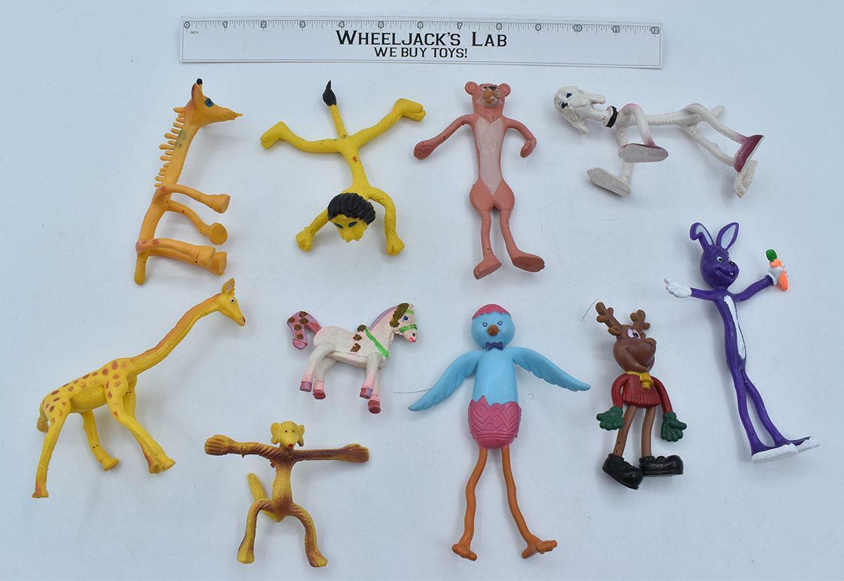 Lot of 10 Bendable/Posable Zoo Animals Bend Ems Bendies Figures