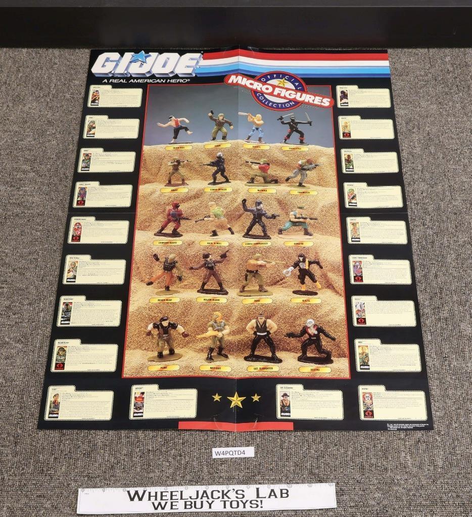 G.I. Joe Official Micro Figures Collection 1989 Large Fold Out Vintage