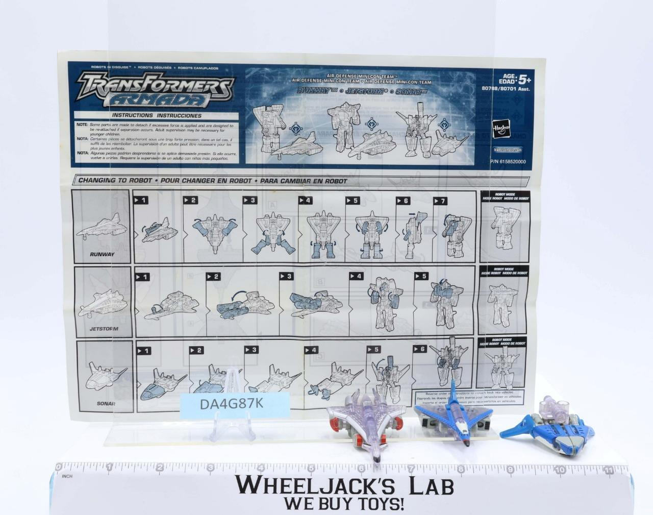 Air Defense Minicon Team 100 Complete Armada 2002 Hasbro Transformers