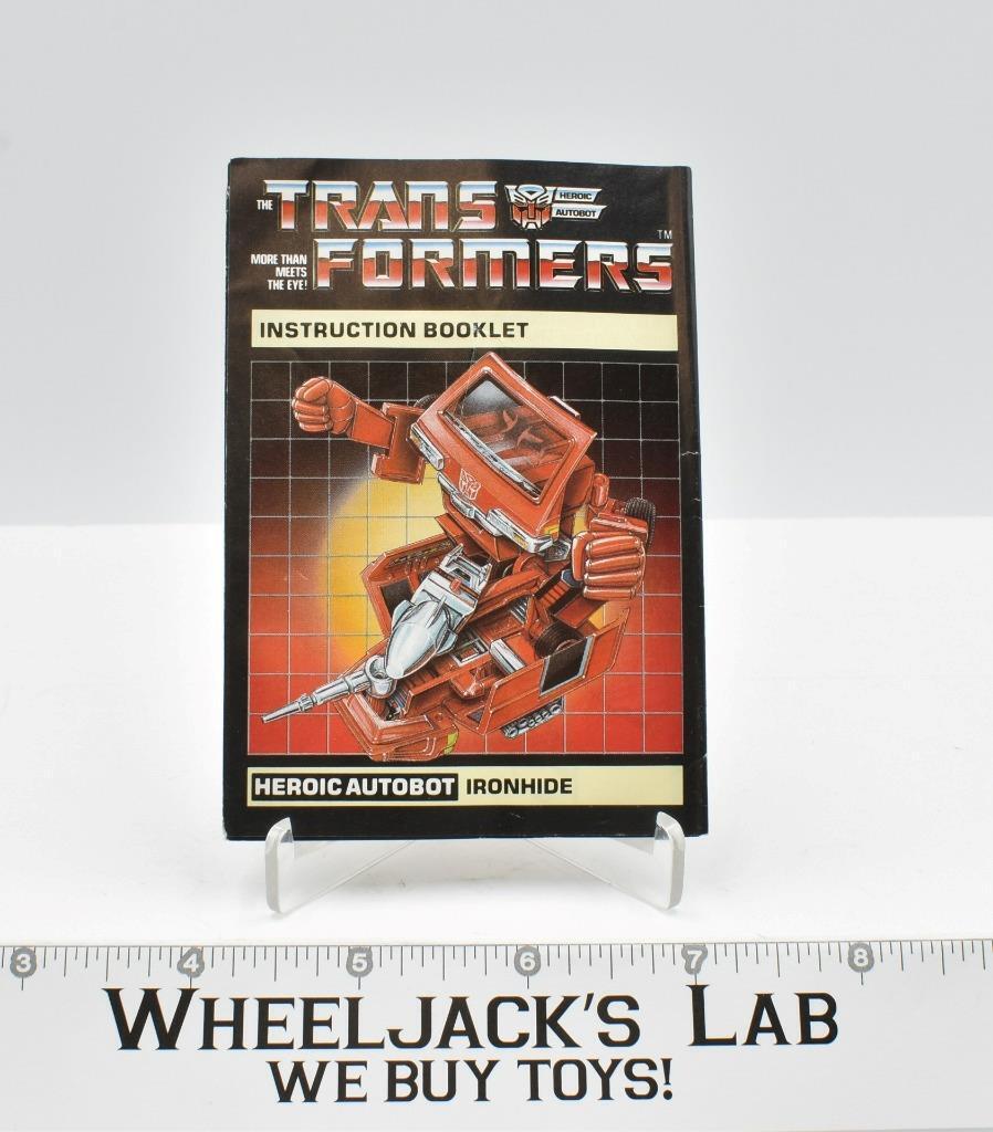 Ironhide Action Figure Instruction Manual Booklet 1984 G1 Transformers