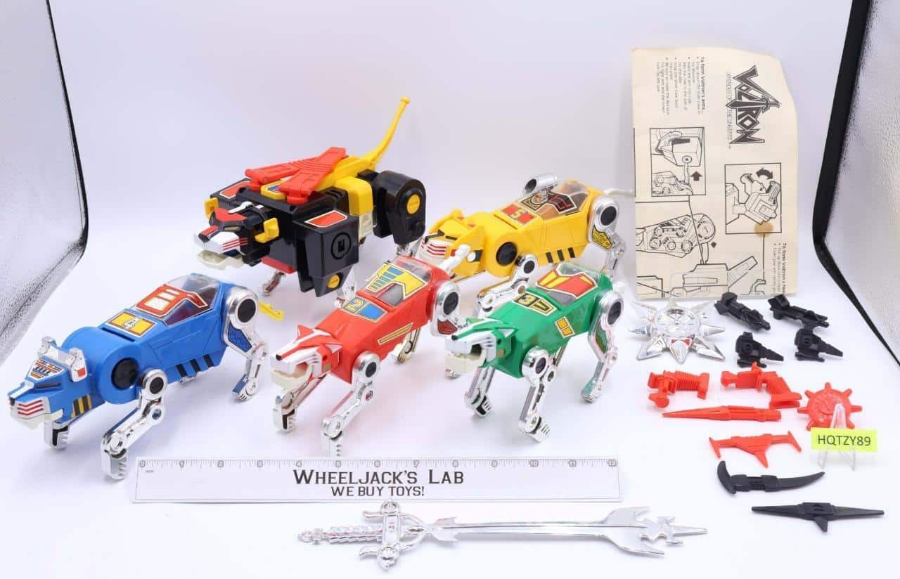 Lion Force Set Complete Voltron Defender of the Universe 1984 LJN Robot