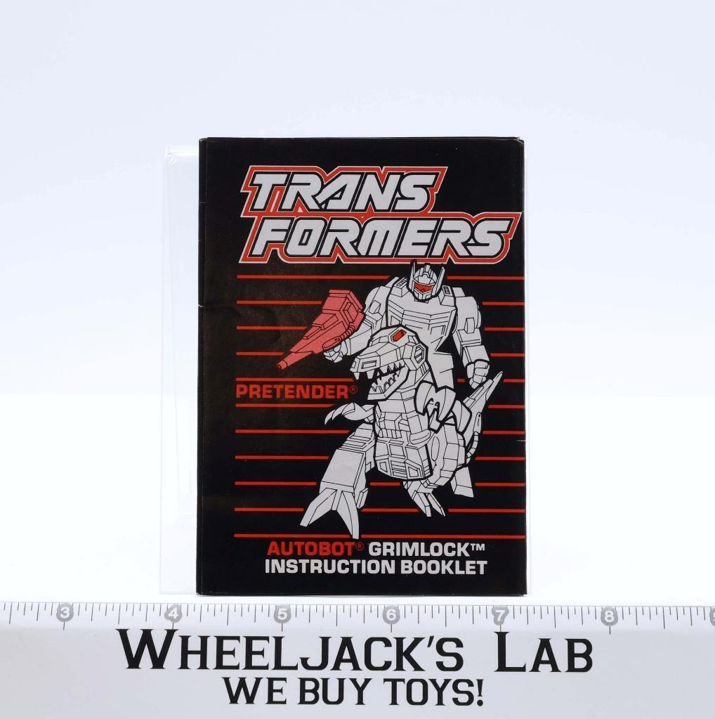 Grimlock Instruction Manual Booklet Action Figure 1988 Hasbro G1