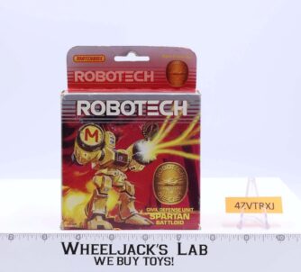 Spartan Battloid Die Cast Civil Defense Unit Robotech 1985 Matchbox Figure Spartan Battloid Die Cast Civil Defense Unit Robotech 1985 Matchbox Figure