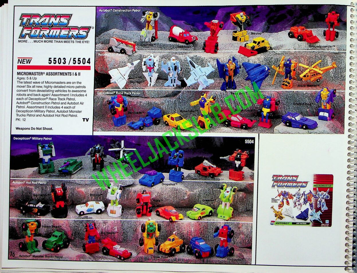 1990 Hasbro Toy Fair Catalog Wheeljack's Lab