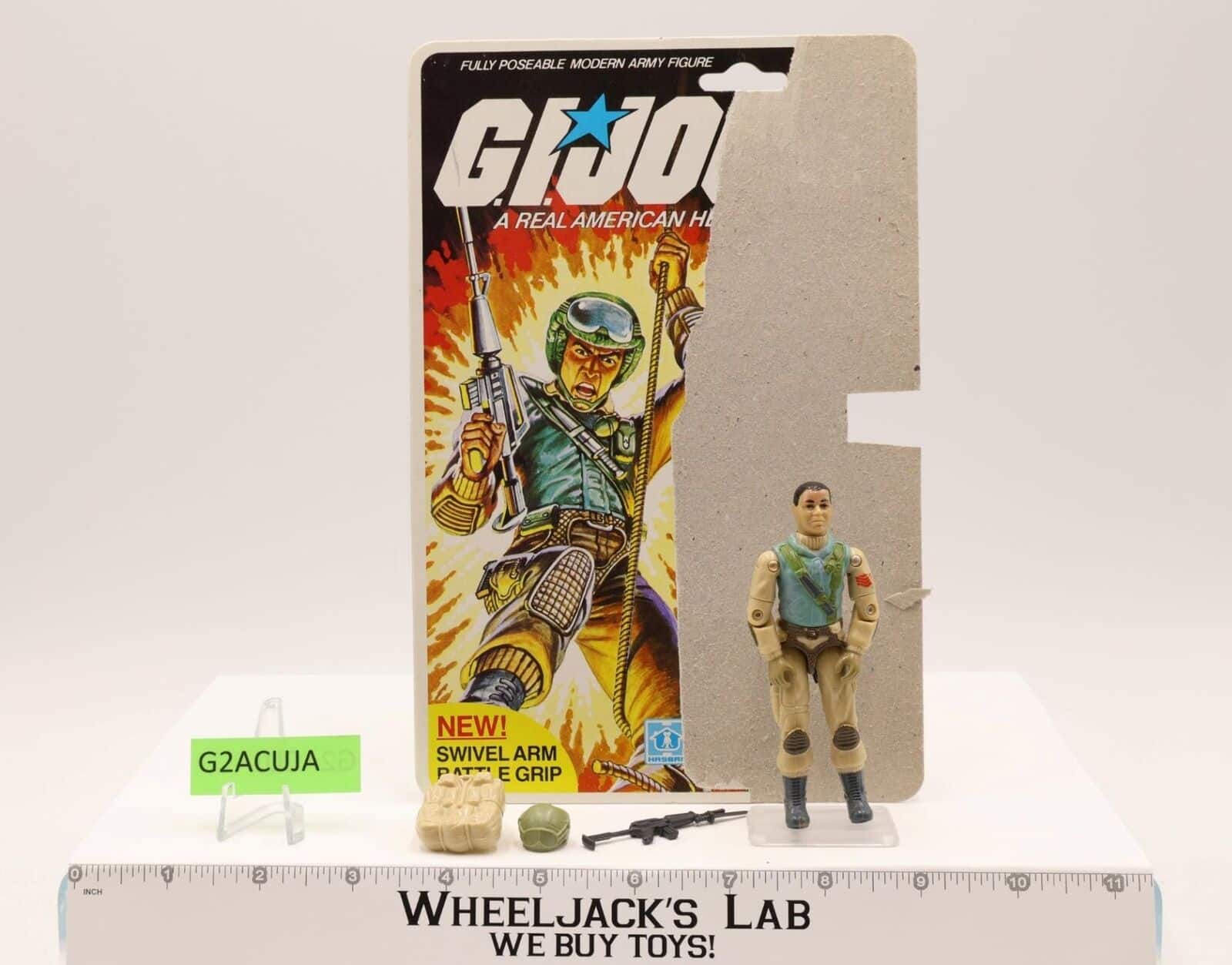 Airborne V1 100 Complete W/ Cardback GI Joe 1983 Hasbro Vintage Action