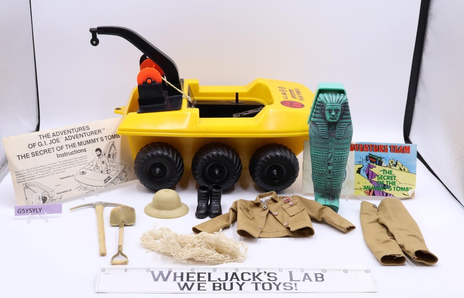 Secret Of The Mummy's Tomb GI Joe Adventure Team 1972 Hasbro Vintage