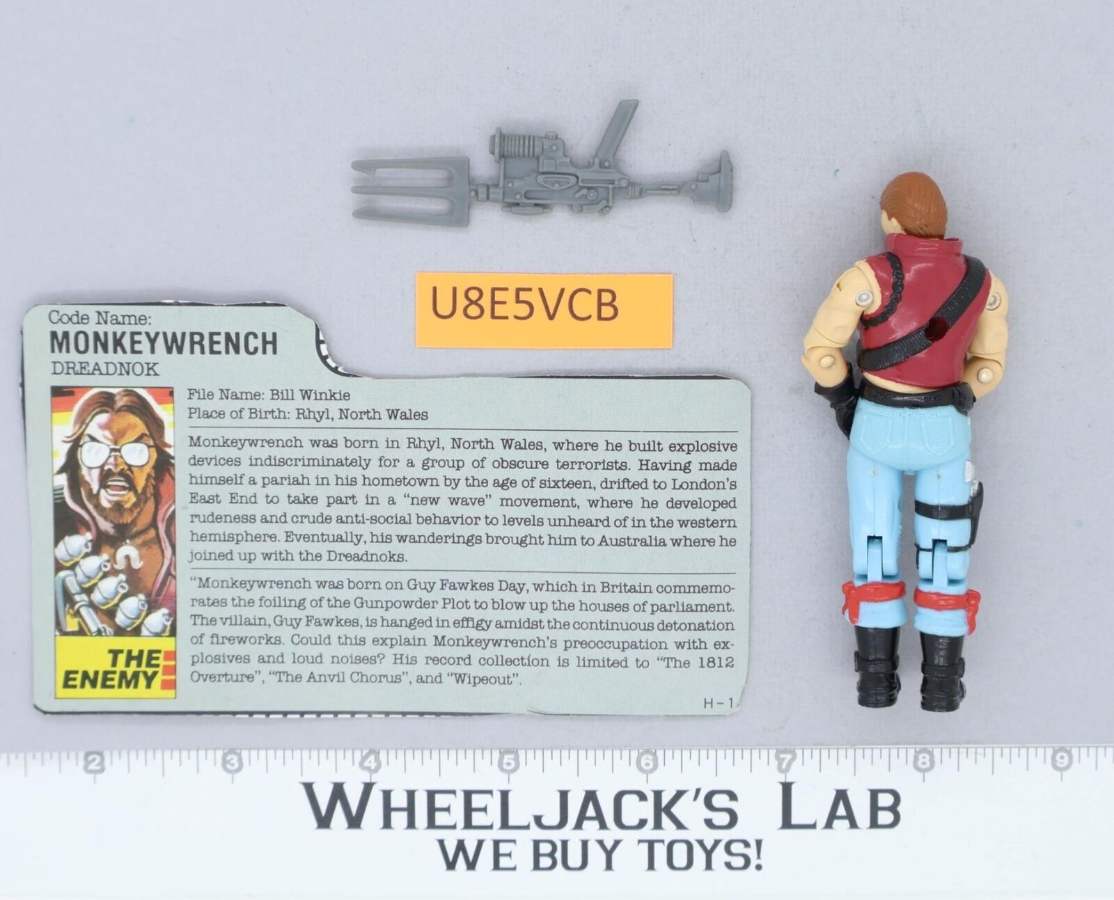 Monkeywrench V1 100 Complete G.I. Joe 1986 Hasbro Vintage Action