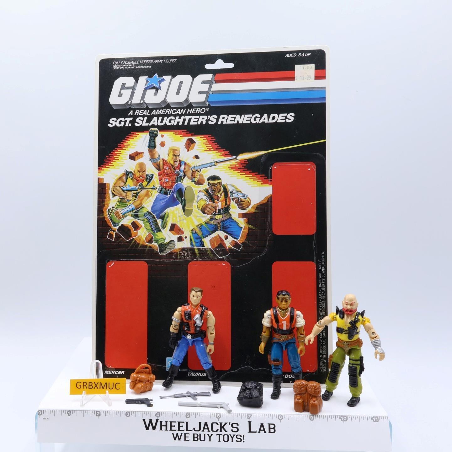 SGT. Slaughter's Renegades 100 Complete GI Joe 1987 Hasbro Action Figure Set Wheeljack's Lab