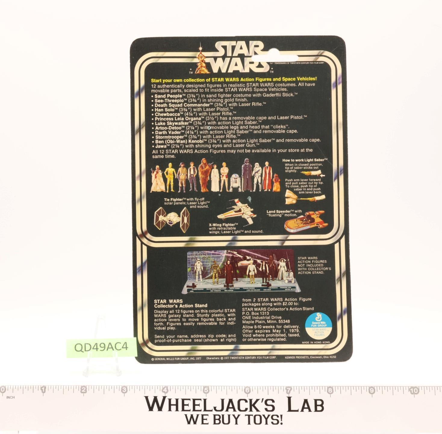 Darth Vader 100 Complete 12 BackA Star Wars 1977 Kenner Action Figure NO REPRO Wheeljack's Lab