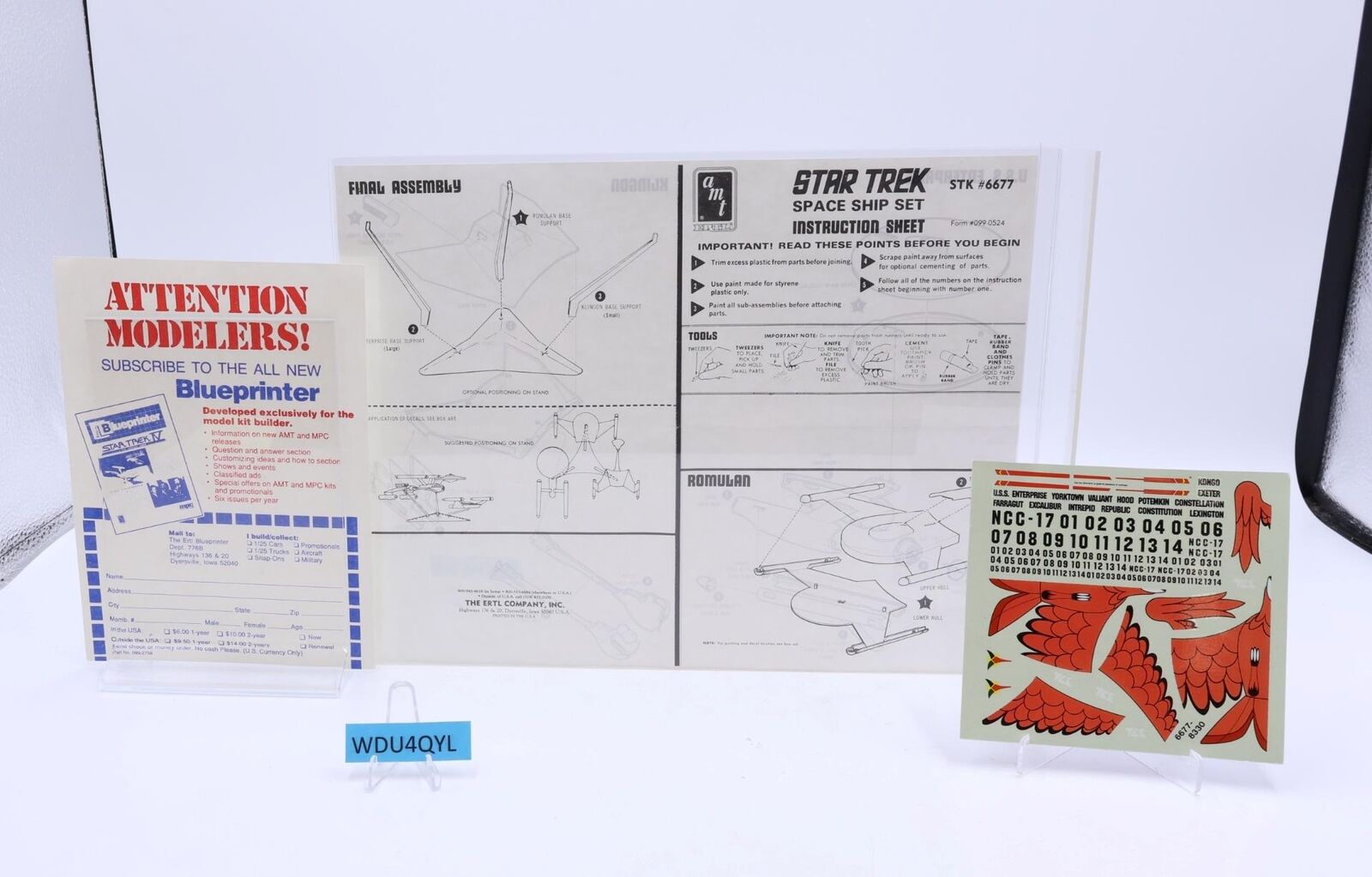 Space Ship Set Star Trek AMT ERTL 1989 Vintage Model Kit NEW MIB ...