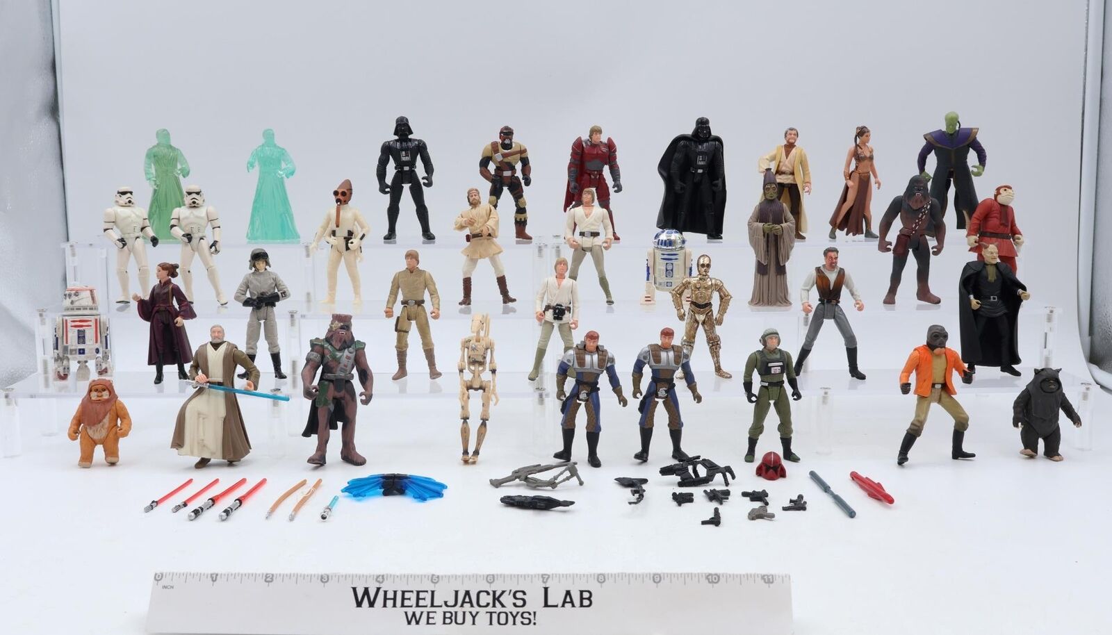 Lot of 35 Modern Star Wars 19902000s Hasbro Action Figures