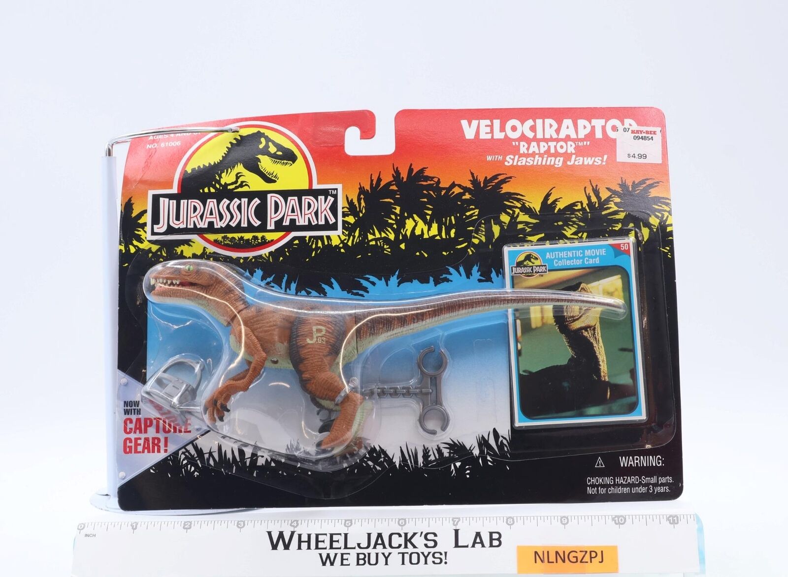 Velociraptor Jurassic Park Dino Strike 1993 Kenner Action