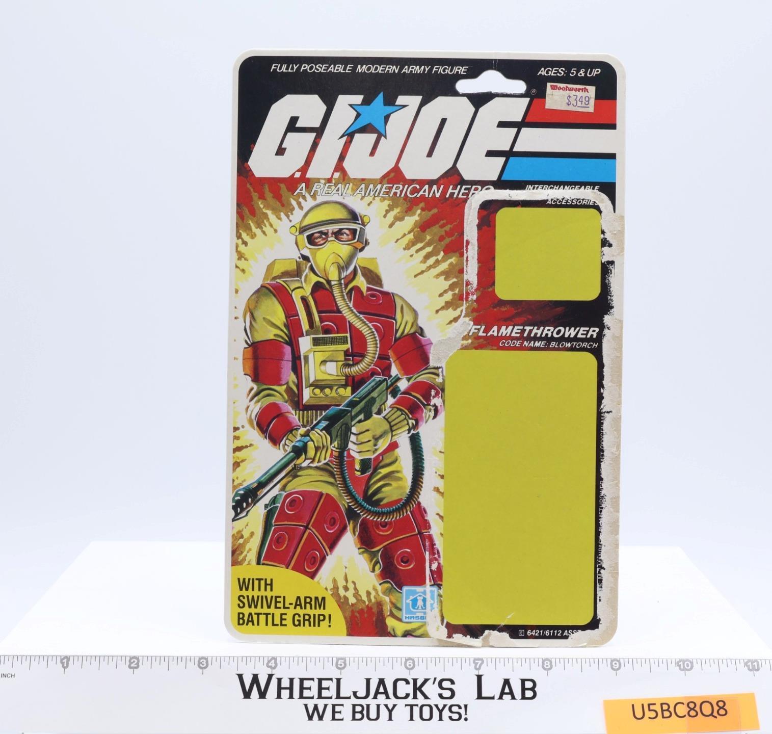 Blowtorch V1 Complete 32 Cardback 1984 G.I. Joe Hasbro Vintage Action