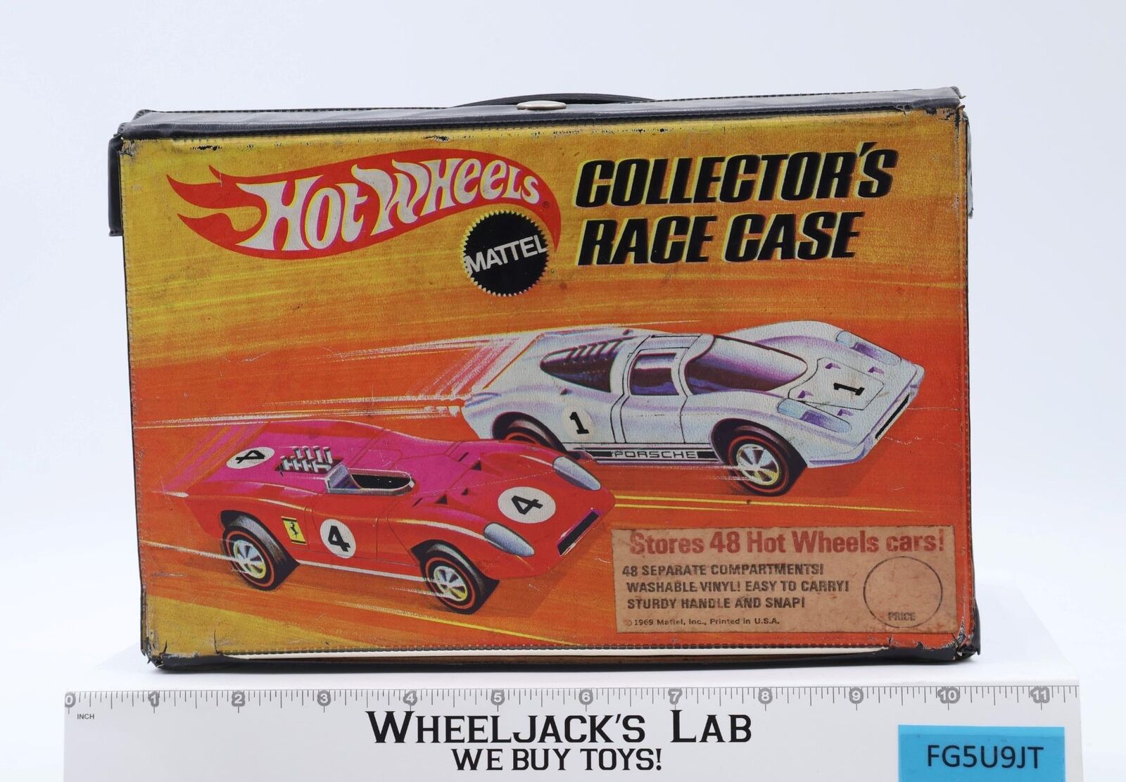 48 Car Collector's Race Case W/Trays Hot Wheels 1969 Mattel Vintage