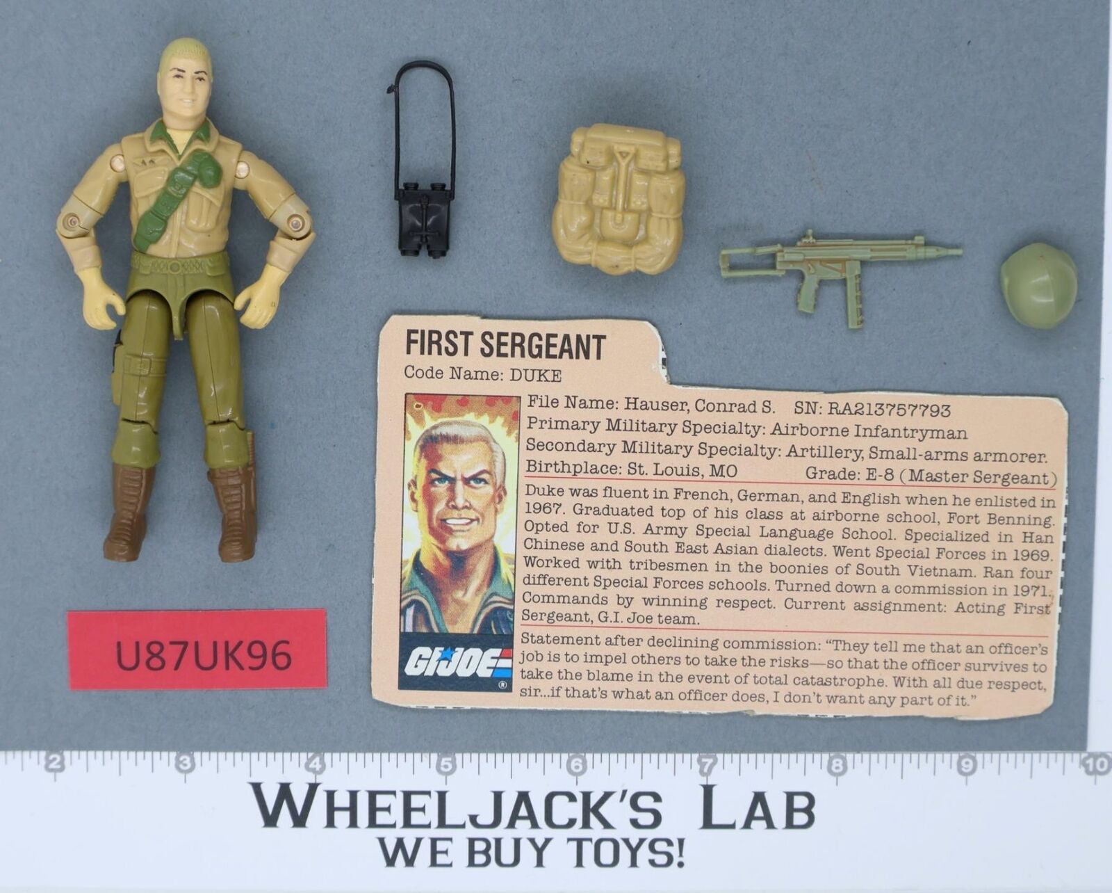 Duke V1 MAIL AWAY 100 Complete G.I. Joe 1983 Hasbro Vintage Action