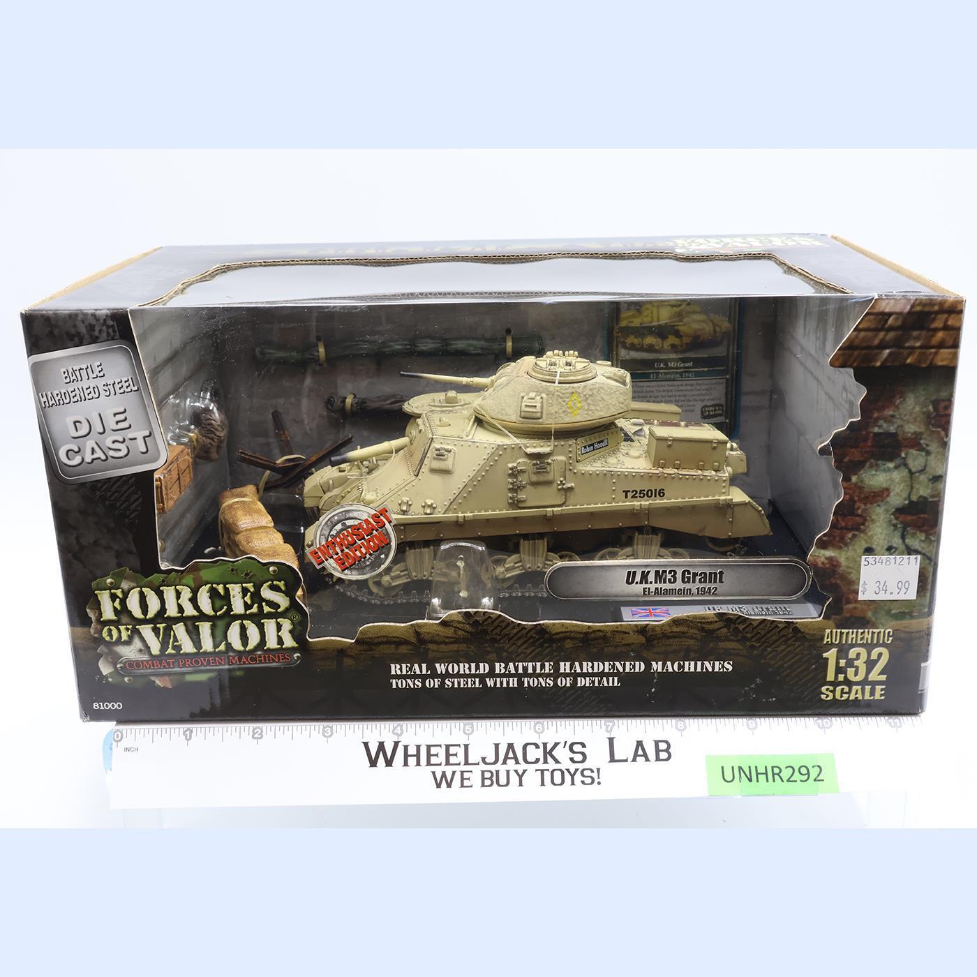 U.K.M3 Grant ElAlamein 1942 1/32 Scale Forces of Valor Unimax NEW