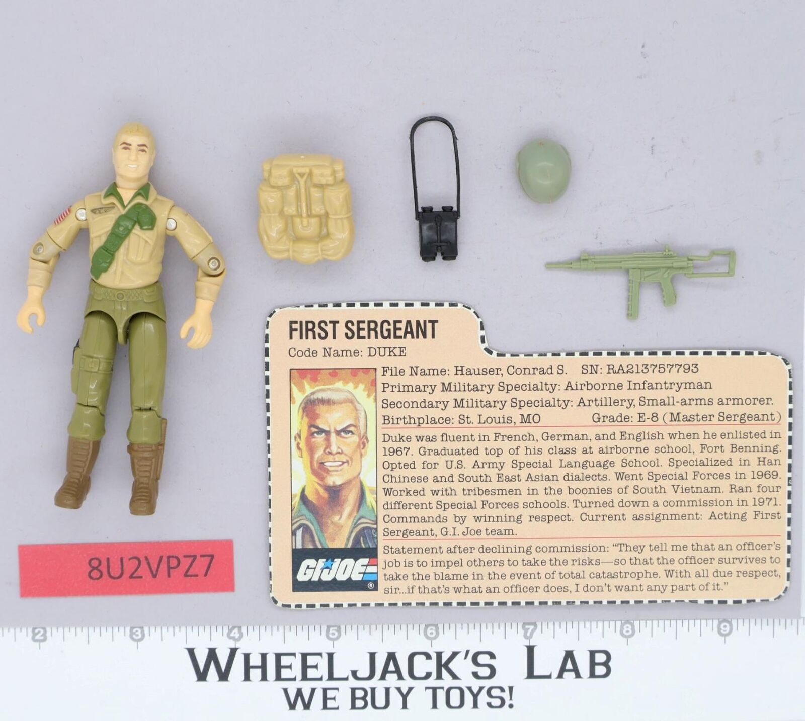 Duke V1 MAIL AWAY 100 Complete G.I. Joe 1983 Hasbro Vintage Action
