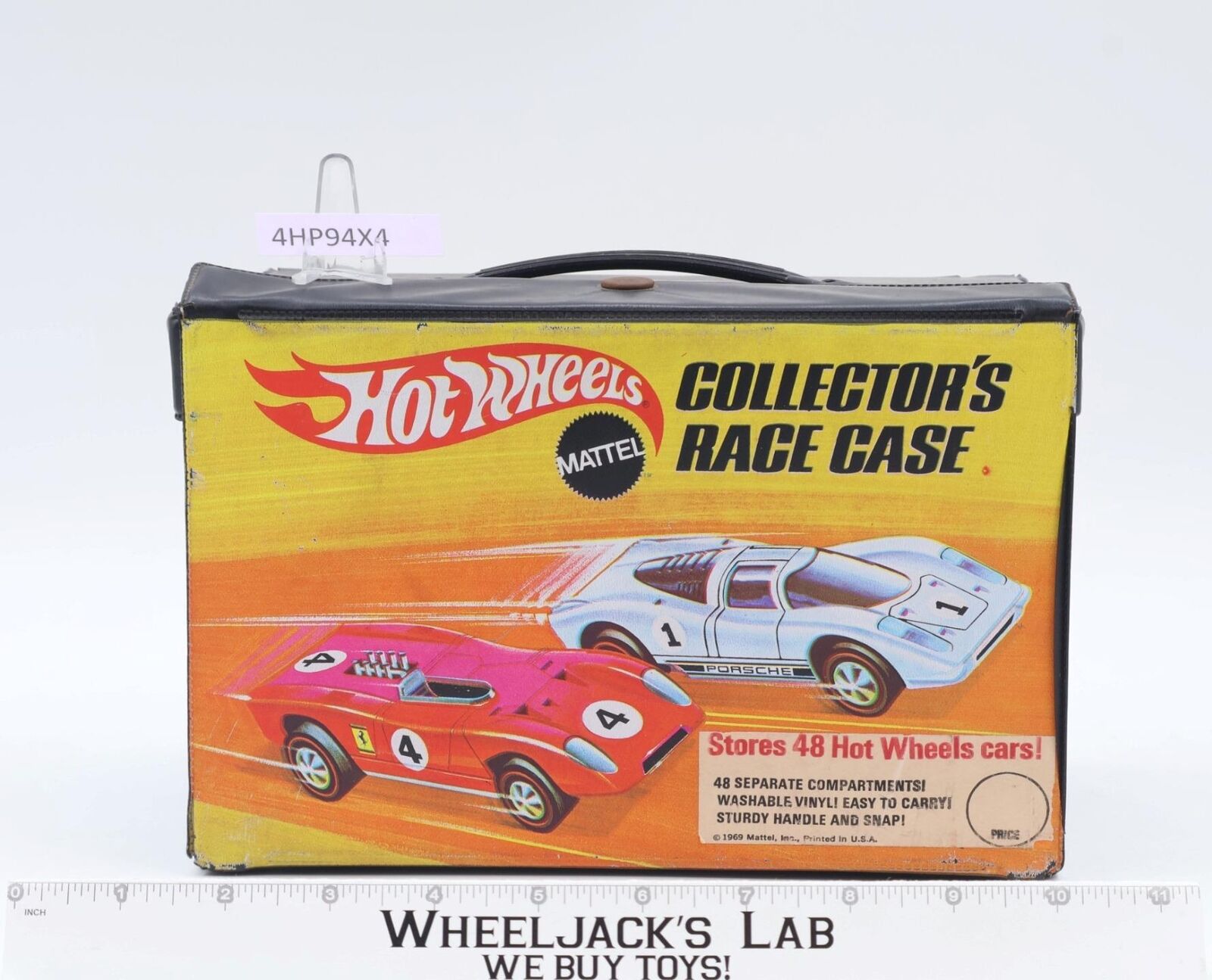 48 Car Collector's Race Storage Case w/ Trays Hot Wheels 1969 Mattel