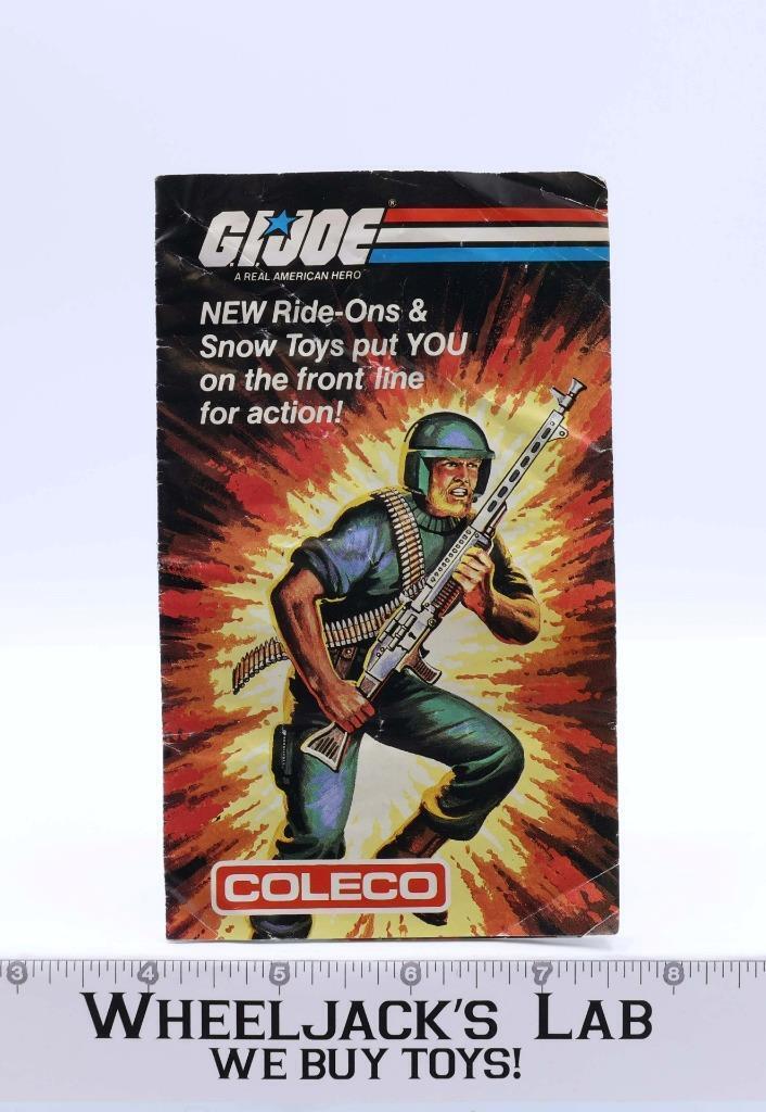GI Joe RideOns & Snow Toys Catalog Insert Pamphet Coleco 1983 Vintage
