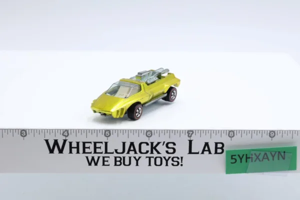 Hairy Hauler Spectraflame Yellow 1969 Mattel Redline RL Hot Wheels w Button NICE - Image 3