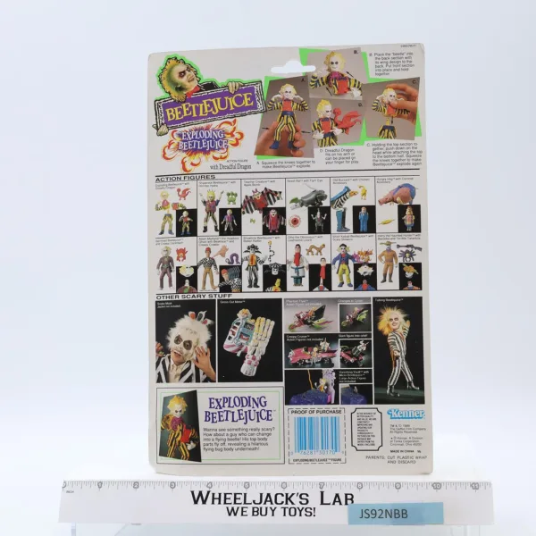 Exploding Beetlejuice W/ Dreadful Dragon Beetlejuice 1989 Kenner NEW SEALED - Image 2