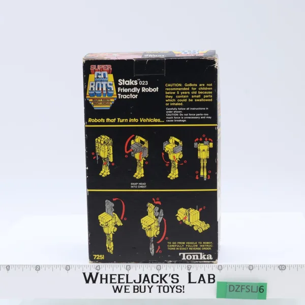 Staks 100% Complete W/Box Super Gobots Go-Bots 1984 Tonka Action Figure - Image 3
