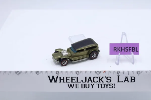 The Demon Olive Green Hot Wheels 1969 1970 Mattel Black Top Redline RL Hong Kong - Image 3