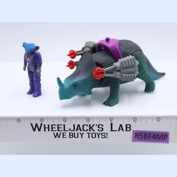 Monoclonius W/Mako Dino Riders 1989 Tyco Toys Vintage Action Figure - Image 4