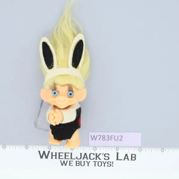 Bunny Troll Grippy Grabber Hugger Hands Clip-on  Russ Vintage Troll Doll main image