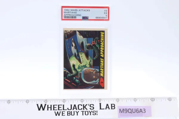 Martians Approaching #2 PSA GRADED 5 Mars Attacks 1962 Bubbles Inc Trading Card - Image 3