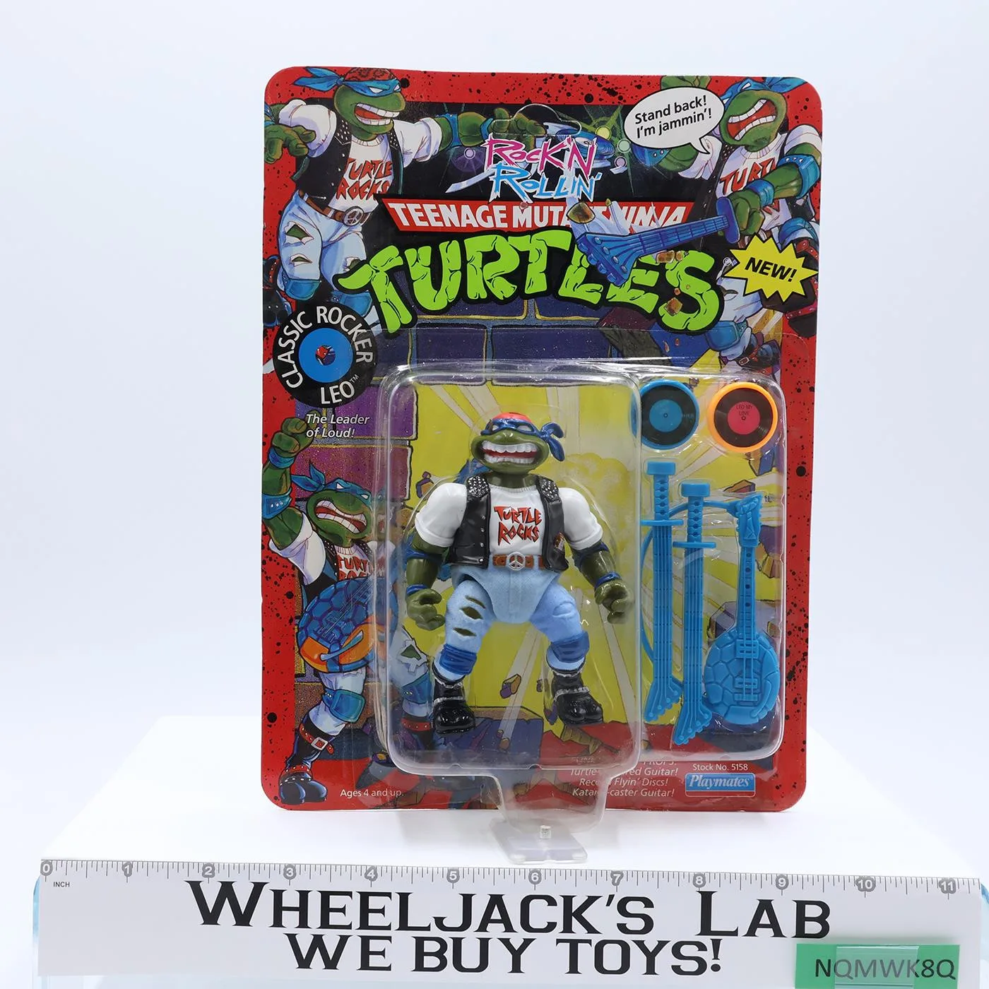 Classic Rocker Leo Rock'n Rollin' TMNT 1991 Playmates Vintage UNPUNCHED ...